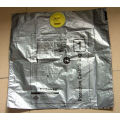 Silver Fragil Pe Plastic Grocery Bags , Degradable Supermarket Plastic Bags 260mm